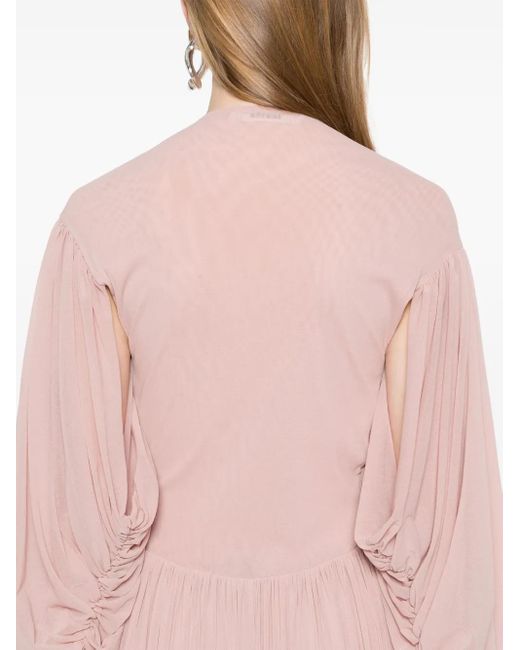 Robe Longue À Col V Philosophy Di Lorenzo Serafini en coloris Pink