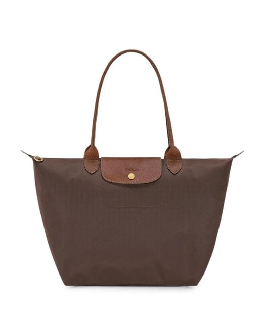 Longchamp Brown Grand Sac Porté Épaule Le Pliage