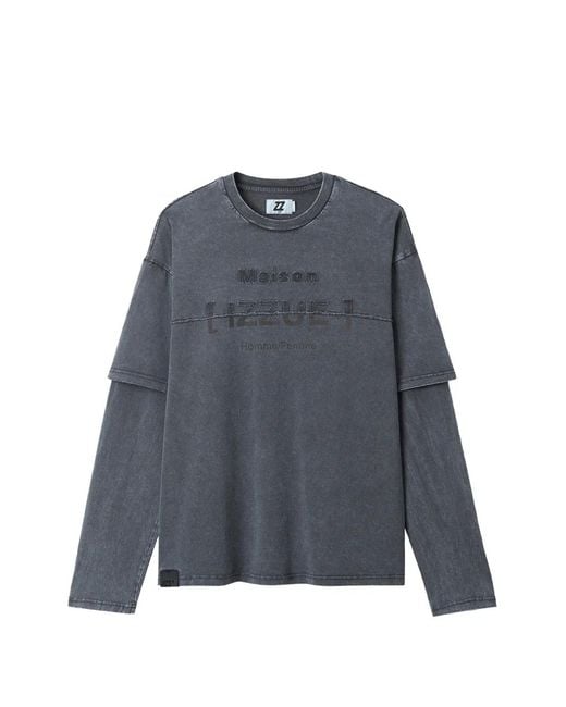 Izzue Blue Long Sleeve T-Shirt for men