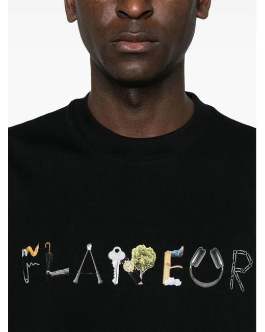 flâneur Black Objects T-Shirt for men
