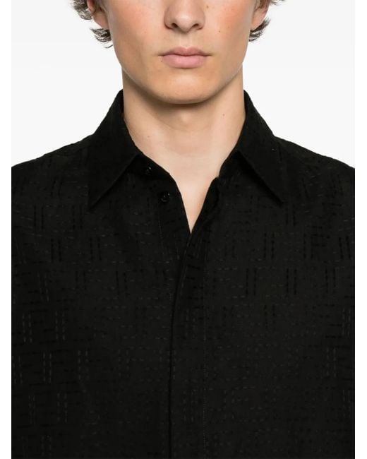 Fendi Black Ff-Jacquard Shirt for men