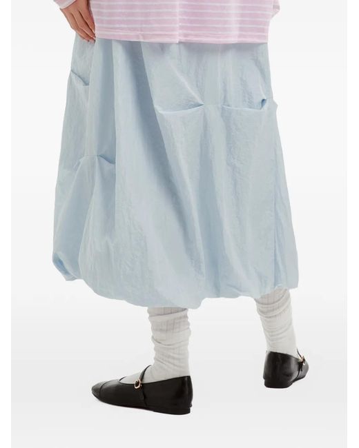 B+ AB Blue Jupe Boule Mi-Longue À Taille Élastiquée