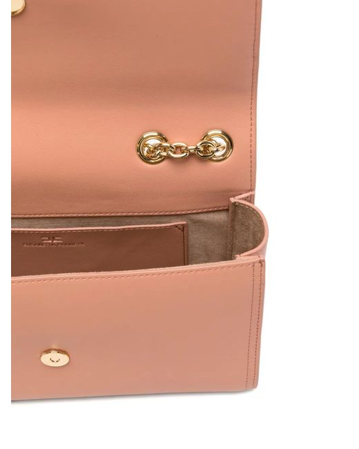 Elisabetta Franchi Pink Chain-Link Shoulder Bag