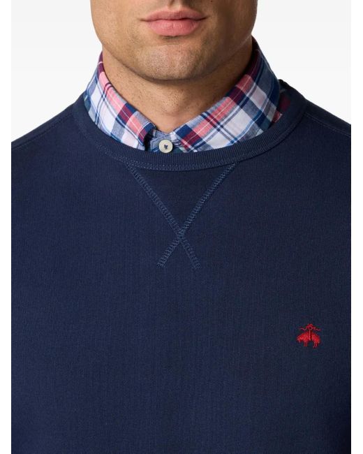 Sudadera con logo bordado Brooks Brothers de hombre de color Blue