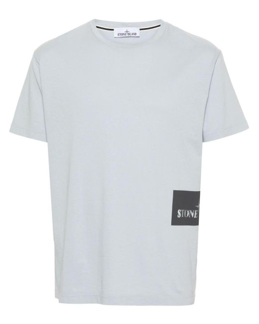 Stone Island T-shirt Met Logoprint in het White voor heren