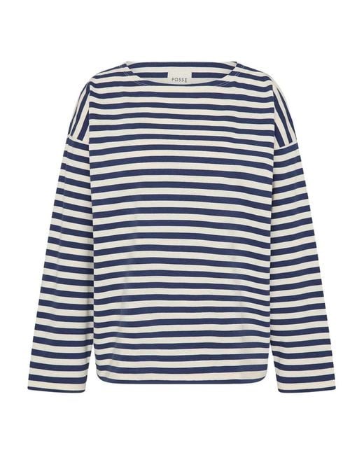 Posse Blue Haisley Striped T-Shirt