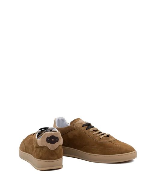 Soldini 80 Brown Akira Amalfi Suede Sneakers for men