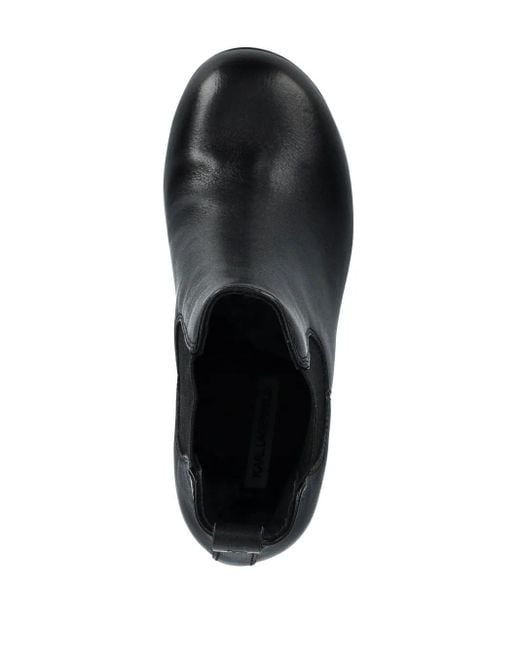 Karl Lagerfeld Black Leather Chelsea Boots