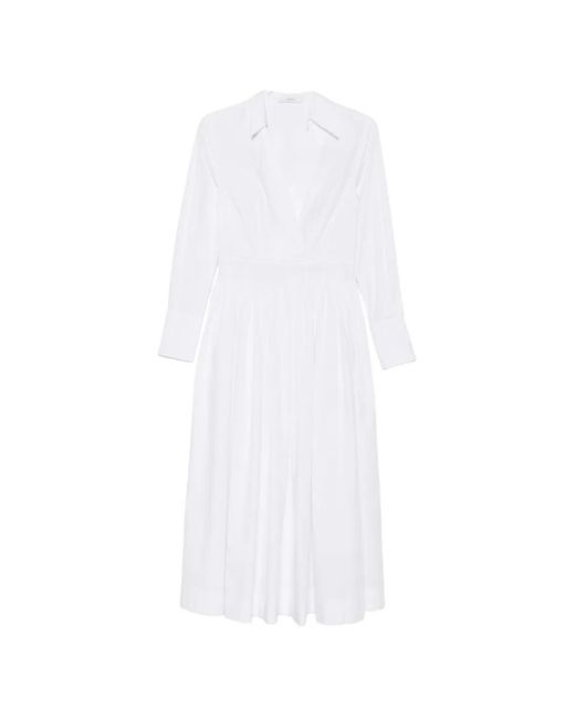 Joseph White Kathe Smocked Midi Dress