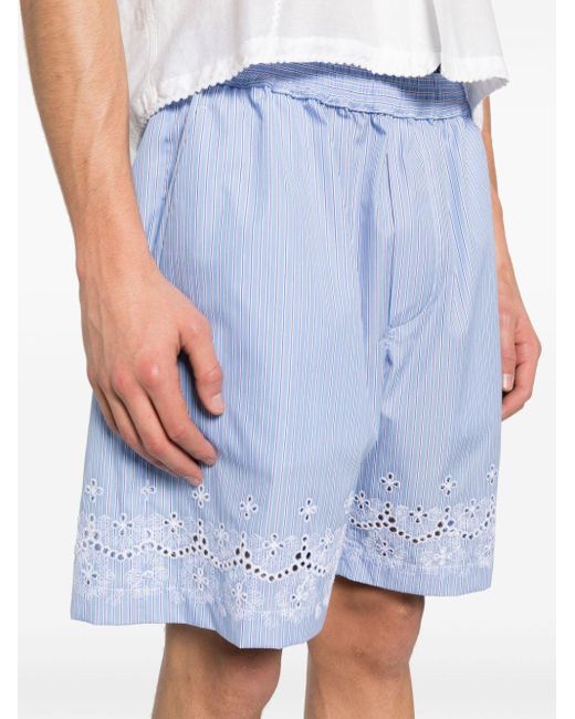 DSquared² Blue Sunset Striped Shorts for men
