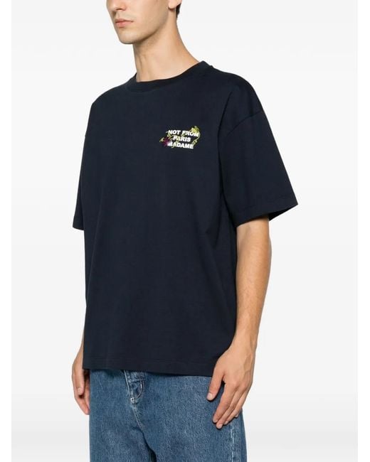 Drole de Monsieur Blue Short-Sleeves T-Shirt for men