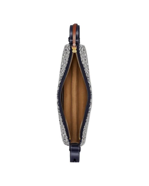 Borsa A Spalla Romy Half Moon di Tory Burch in Gray