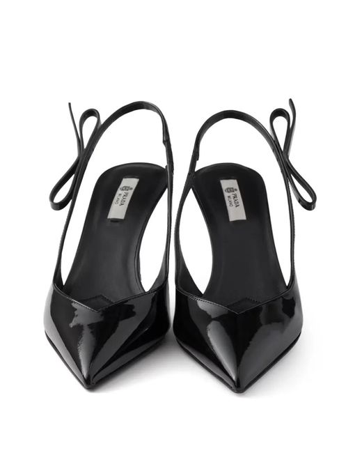 Prada Black Slingback Pointed Pumps