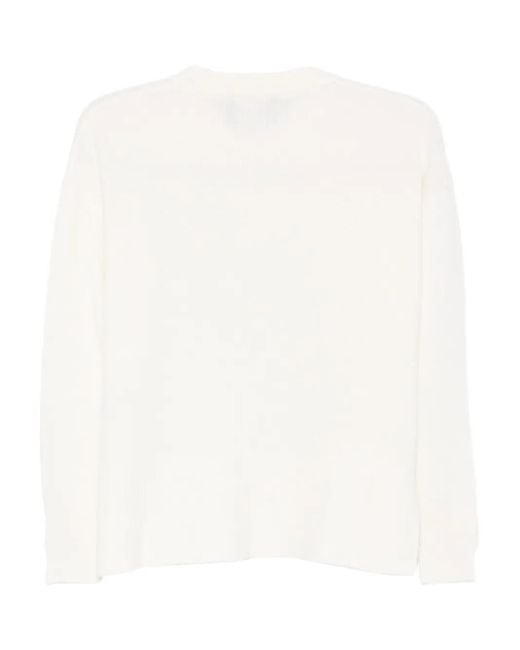 Roberto Collina White Crew-Neck Sweater
