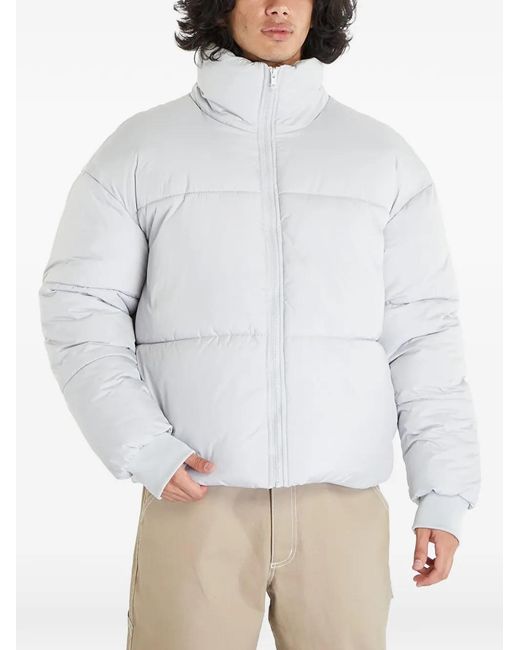 Urban Classics White Padded High-Neck Jacket for men