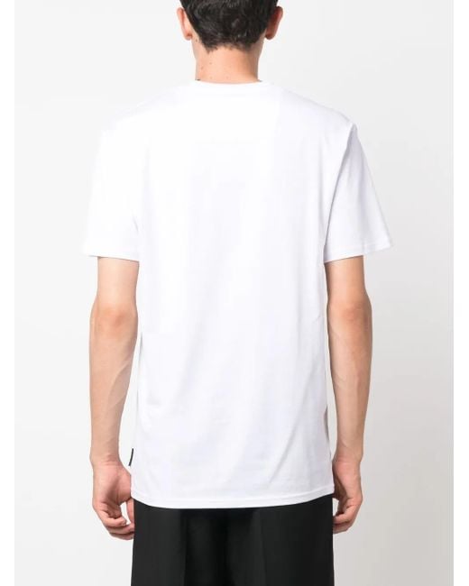 Camiseta SS Iconic Plein con cuello redondo Philipp Plein de hombre de color White