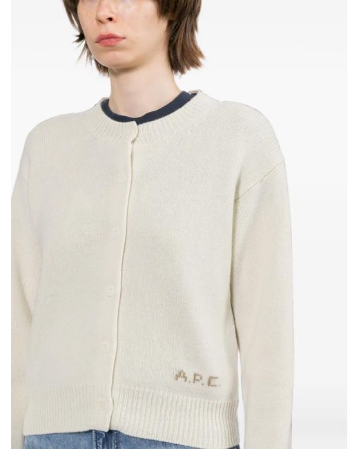 A.P.C. Vest Met Logoprint in het White