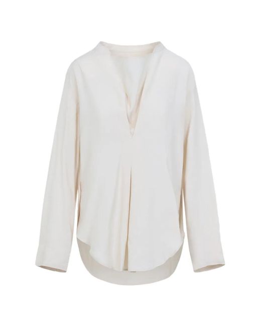 Studio Nicholson White Pampa Long-Sleeve Blouse