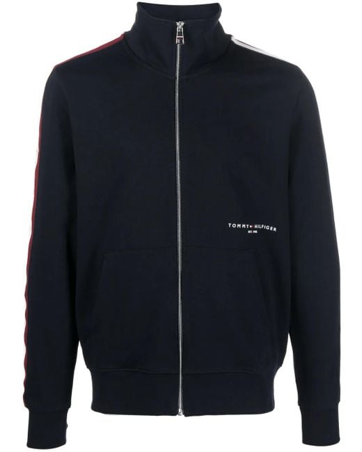 メンズ Tommy Hilfiger ロゴ ボンバージャケット Blue