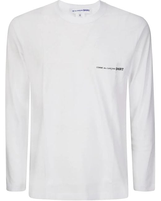 Comme des Garçons White Logo Long Sleeves for men