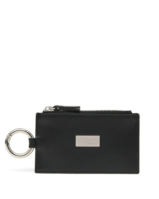 MM6 by Maison Margiela Black Zip-Ring Wallet