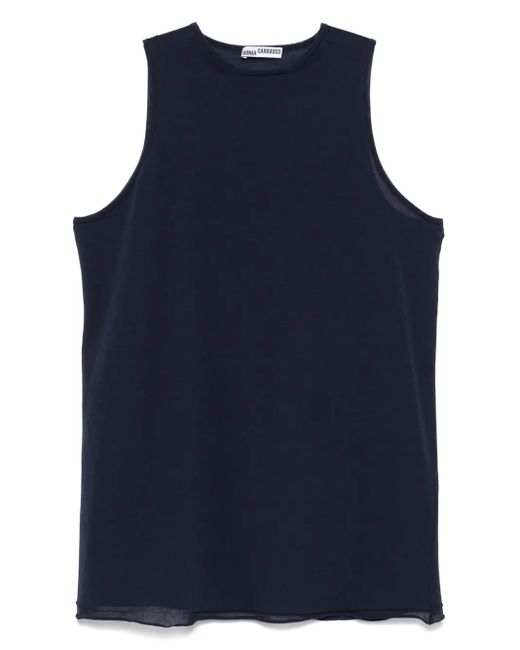 SONIA CARRASCO Blue Layered Tank Top