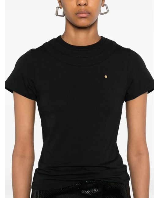 Camiseta con triple cuello Viktor & Rolf de color Black