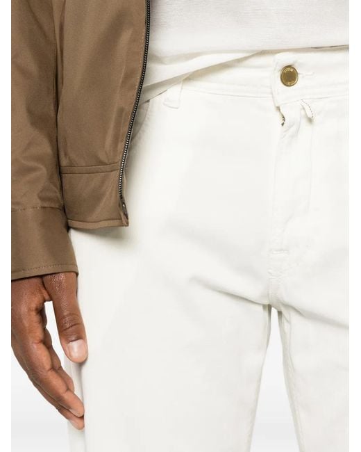 Briglia 1949 White Button-Fastening Trousers for men