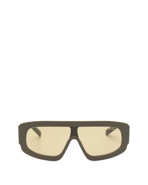 Prada Natural Geometric-Frame Sunglasses