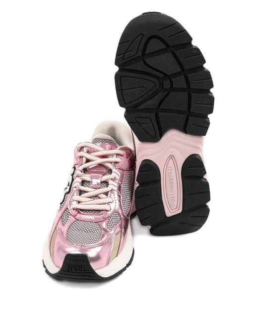 Karl Lagerfeld Sneakers Met Logo-Applicatie in het Pink