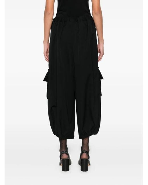 Cargo Con Vita Elasticizzata di Comme des Garçons in Black