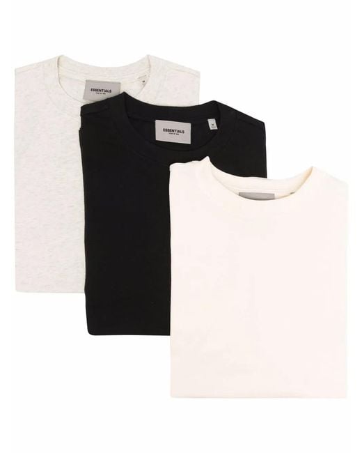 Fear Of God Black Three Pack T-Shirt