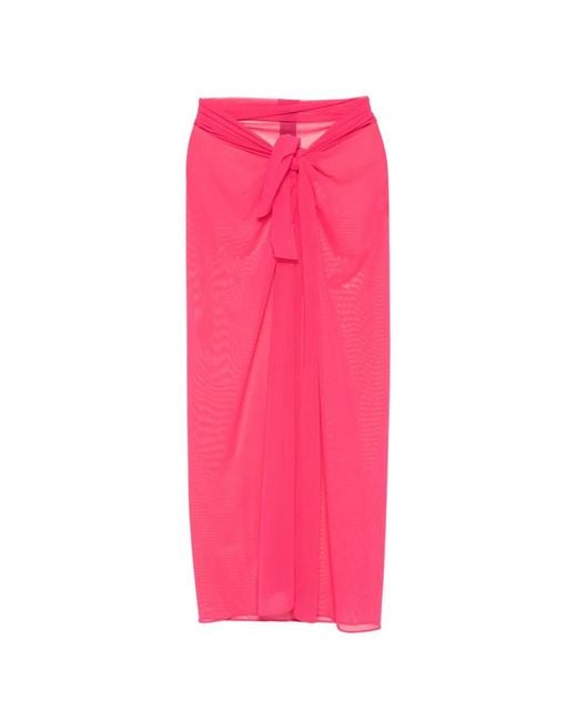 Fisico Pink Paréo À Détail Noué