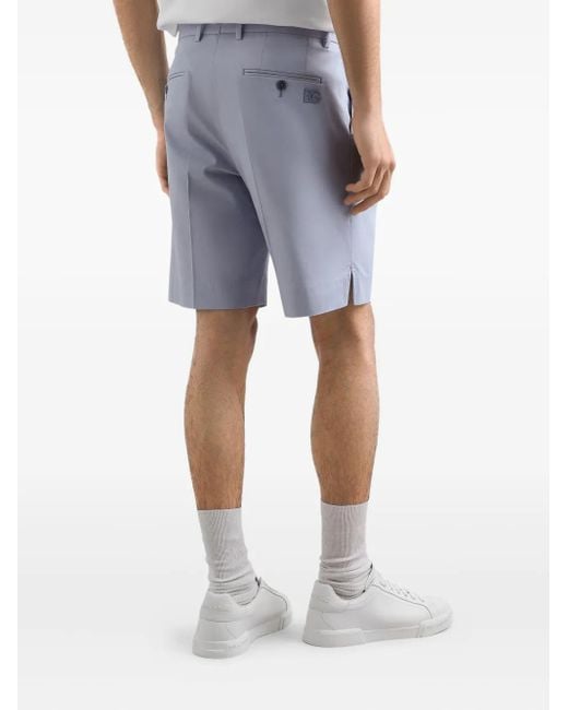 Dolce & Gabbana Blue Pleated Shorts for men