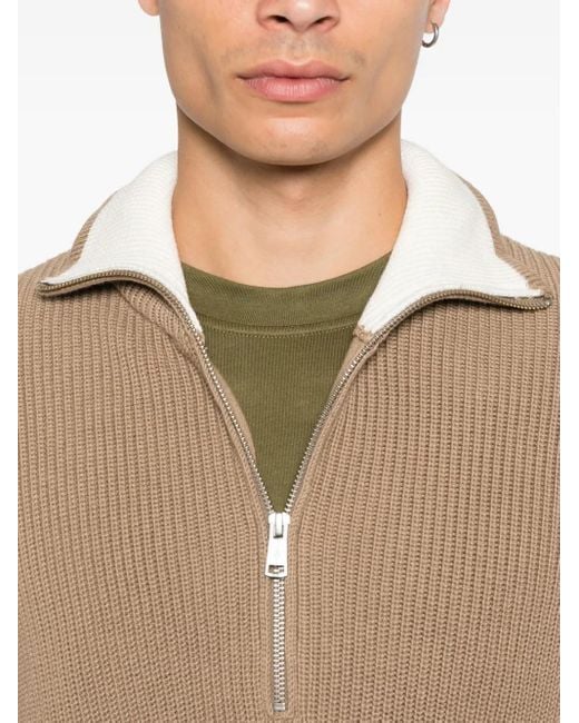 Marc O' Polo Pullover mit Reißverschluss in Natural für Herren