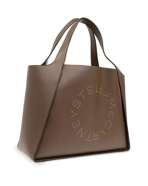 Stella McCartney Brown 'Logo Tote' Shopper Bag