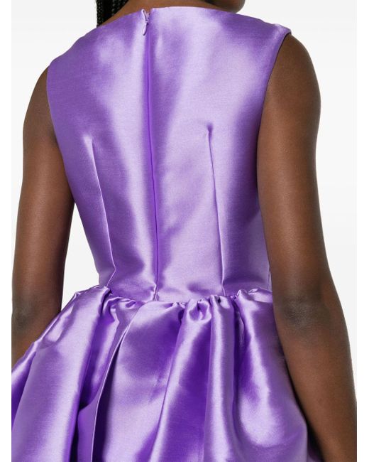 Solace London Purple Alda Peplum Maxi Dress - Women's - Polyester/elastane