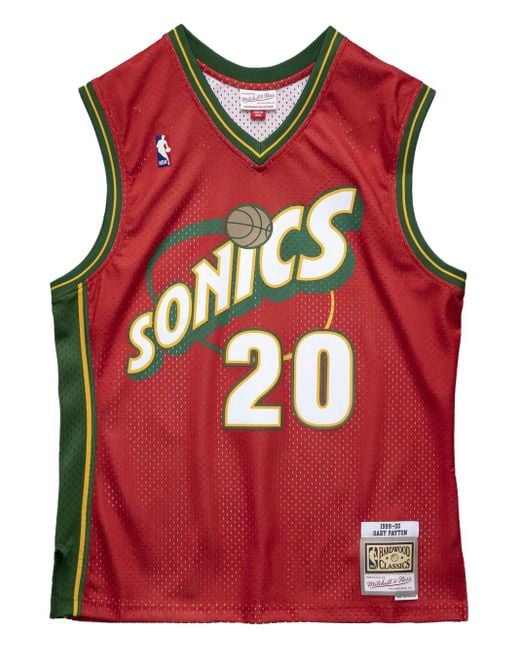 Mitchell & Ness Red X Nba Seattle Supersonics 1999 Gary Payton Swingman Tank Top for men