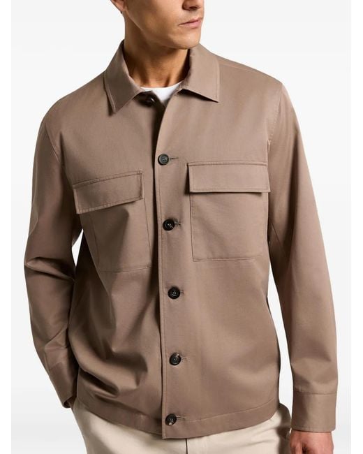 Peserico Brown Pocket Jacket for men