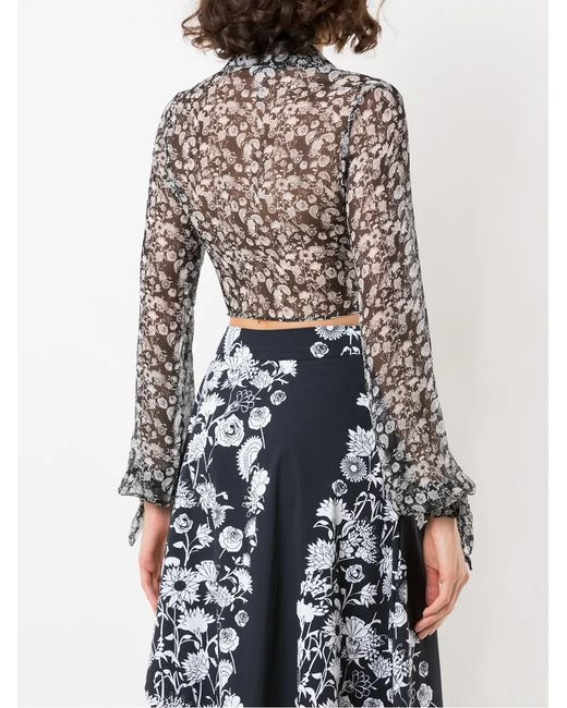 Amir Slama Black Silk Margarida Shirt