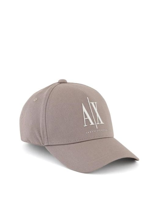 ARMANI EXCHANGE Gray Logo-Embroidered Baseball Cap for men