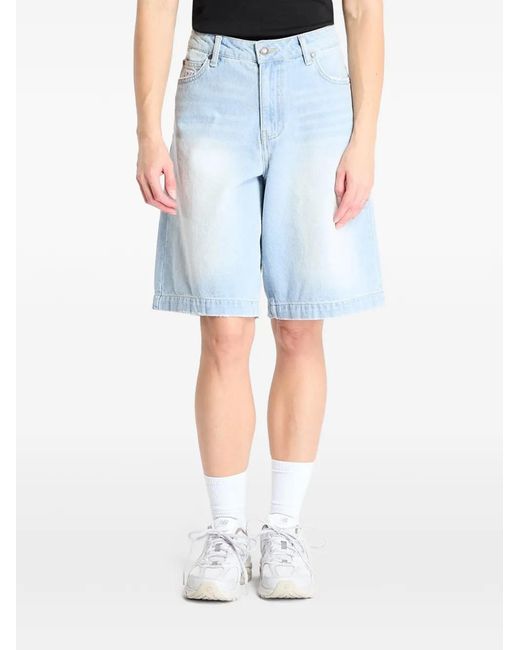 Karlkani Blue Og Faded-Wash Denim Shorts