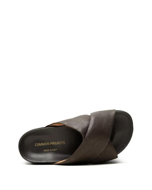 Common Projects Brown Leather Flat Sandals