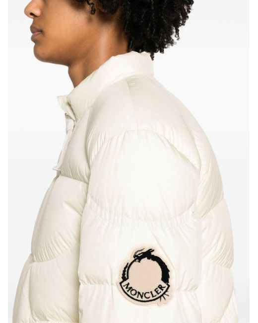 Moncler White Yazi Quilted Down Jacket