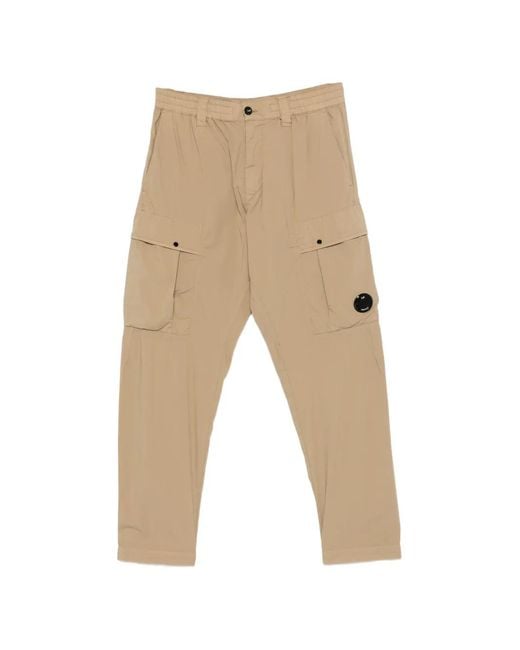 C P Company Natural Pantalon Cargo À Taille Élastiquée for men
