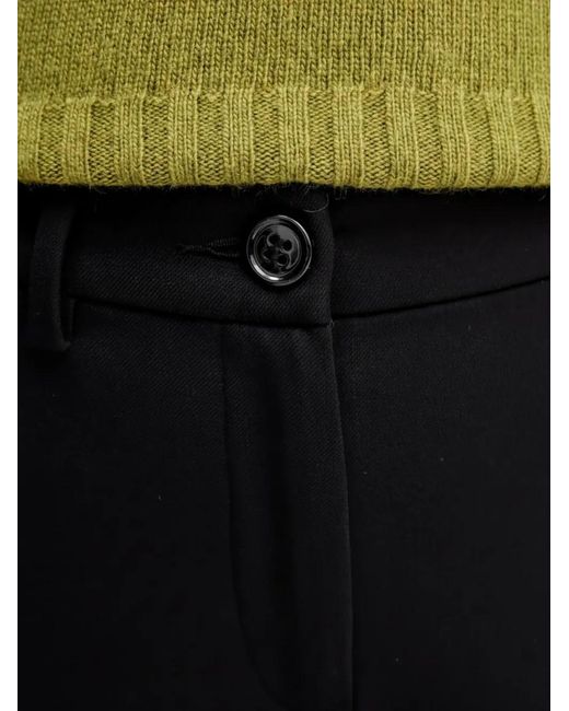 Benetton Black Buttoned Trousers