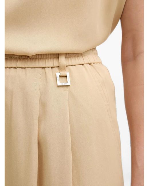 Joop! Natural Pleated High-Waisted Trousers