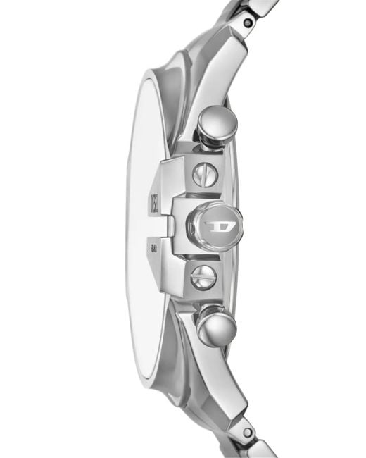 DIESEL White Mega Chief Slim 48Mm Watch for men