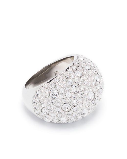 Swarovski Ring Verfraaid Met Kristallen in het White