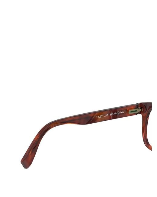 Lacoste Brille Mit Eckigem Gestell in Brown für Herren